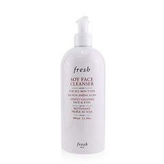 Soin Fresh au soja, bouteille-pompe, purifie la peau en douceur.