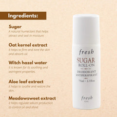 Fresh Sugar Roll-On Déodorant 75 ml, senteur sucre frais pour une fraîcheur durable.