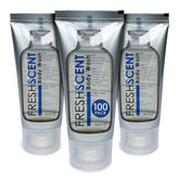Freshscent Body Wash 1oz dans emballage carton robuste pour réapprovisionnement hôtelier.
