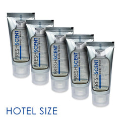Tube Freshscent avec capuchon grande ouverture pratique même les mains mouillées.