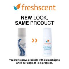 Freshscent déodorant bille sans alcool en action, protection discrète tout au long de la journée.