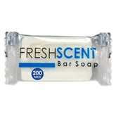 Savon Freshscent barre 1oz, pack 200, pratique pour distribution en hôtel.