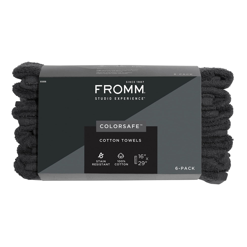 Fromm ColorSafe serviettes noir, absorbantes 16x29, idéal pour séchage après coloration