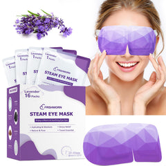 FRSHMORN masque yeux à vapeur lavande pour détente et sommeil plus reposant.