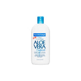 Marque Fruit of the Earth Aloe Vera Lotion, flacon avec bouchon basculant prêt à hydrater la peau.