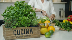 Ambiance cuisine propre avec Cucina Fruits and Passion, parfum agrumes frais.
