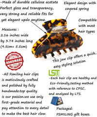 Élégantes pinces Fsmiling tortue écaillée, design chic et durable.
