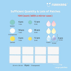 FUANKANG patch rond transparent 10 mm couvrance légère et rapide