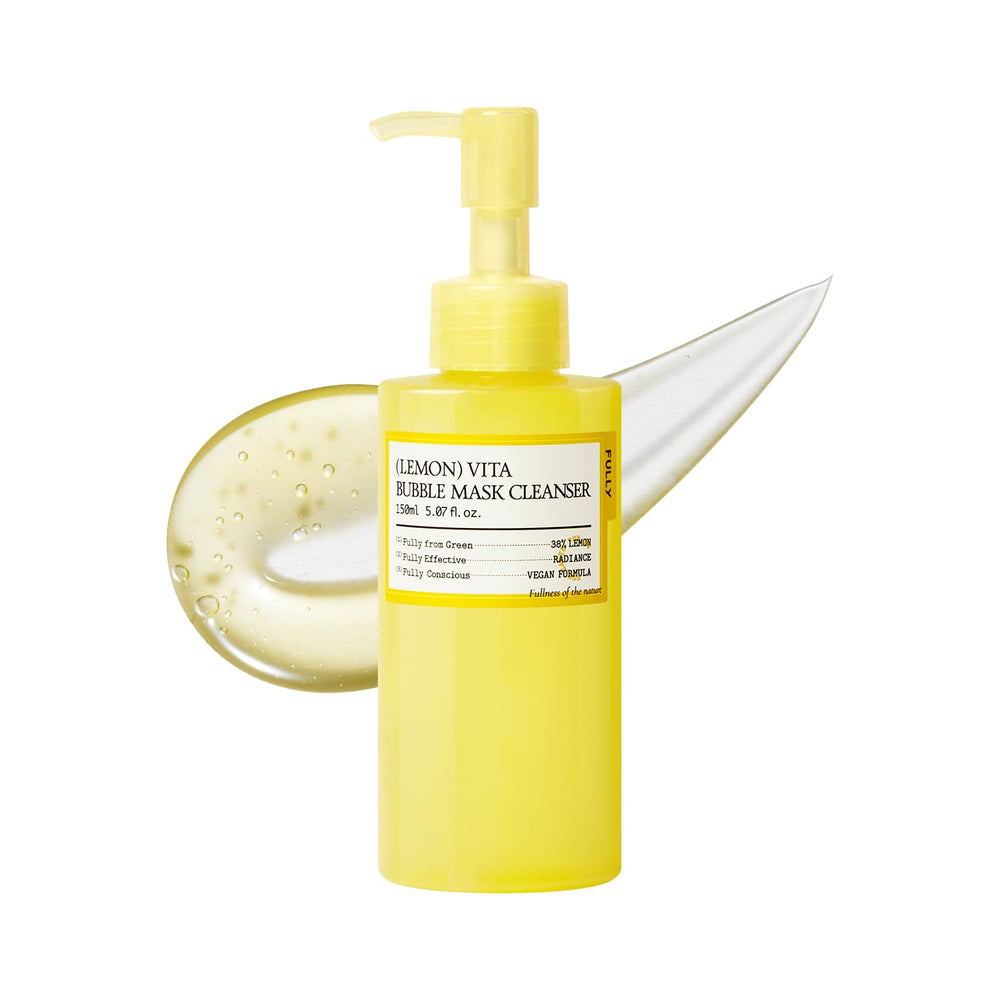 FULLY Lemon Vita masque-bulle: purification douce et sensation de fraîcheur.