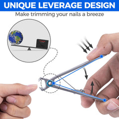 FUMAX Ouverture 15 mm, mors large, facilité pour ongles épais.