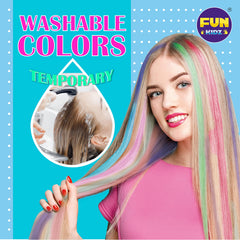 FunKidz craies cheveux arc-en-ciel faciles à laver.