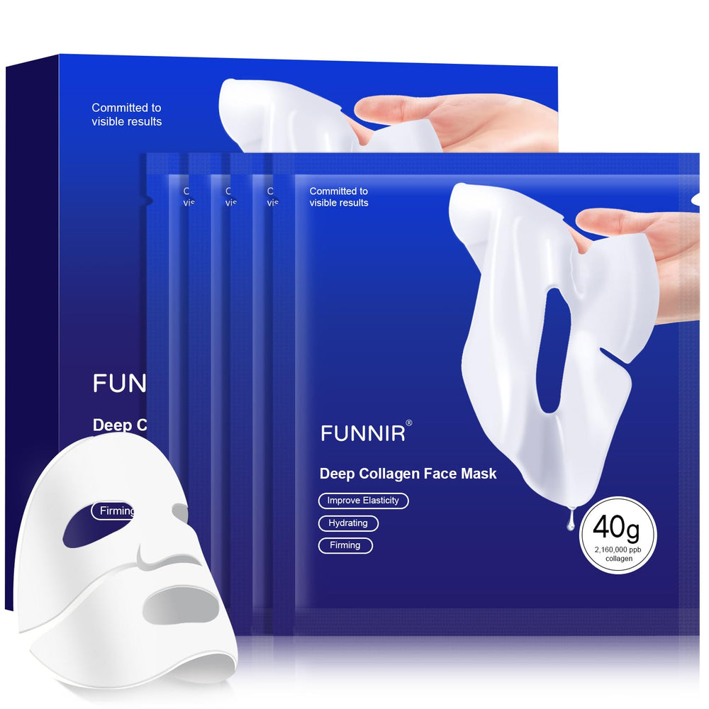 Masque FUNNIR au collagène pour hydratation profonde du visage.