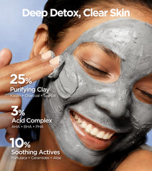 FunRoyal brush helps even clay mask application across facial contours.