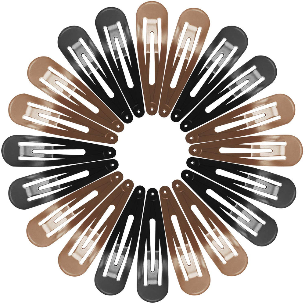 Pinces Funtopia anti-glisse 7 cm en brun pour un maintien durable.