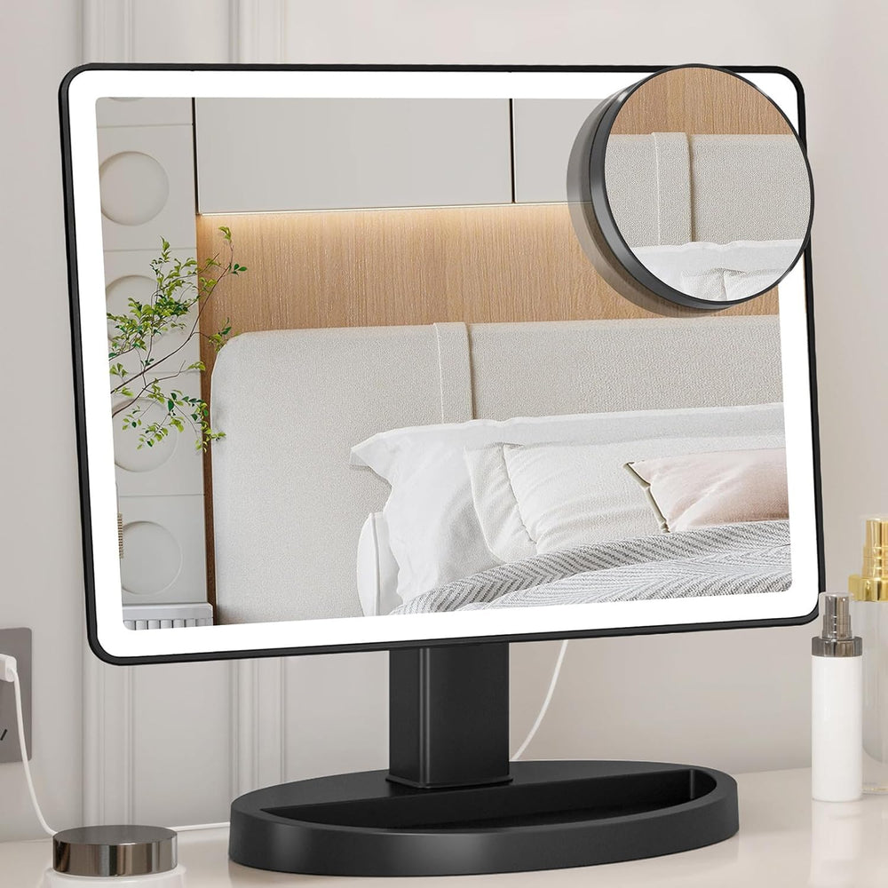 FUNTOUCH grand miroir lumineux pour maquillage précis.