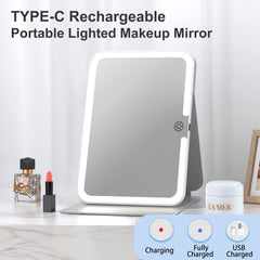 Miroir FUNTOUCH rechargeable Type-C, format compact pour voyages