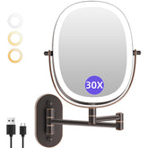 FUNTOUCH miroir mural lumineux, rail design offrant un grand champ de vue