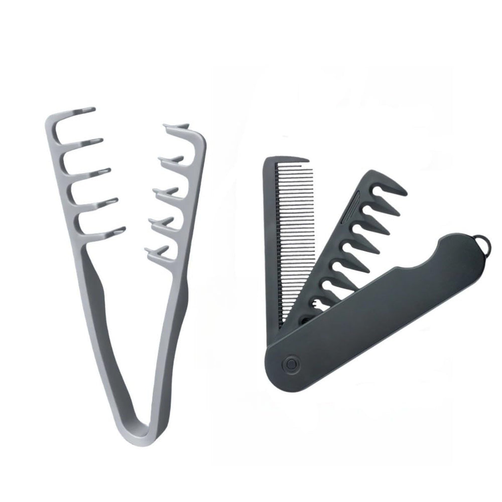 Brosse FUPUAII à dents larges et pliable, idéale pour volumiser les cheveux en voyage.