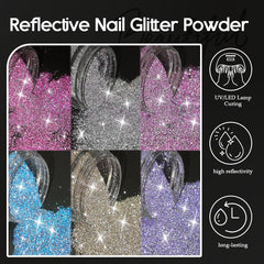 Furtherpretty paillettes diamant ultra-fines reflétant la lumière pour un effet scintillant