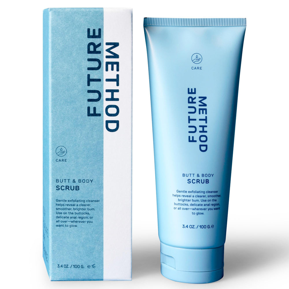 FUTURE METHOD gommage fesses en flacon; exfolie en douceur et hydrate.
