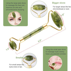 fuvooi Jade Gua Sha rouleau-visage-petit pour les yeux et détente.