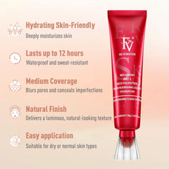 FV Foundation texture fluide blendable: application facile et uniforme.