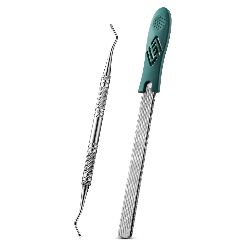 FVION lime à ongles à quatre côtés pour ongles épais, finition rapide et lisse.