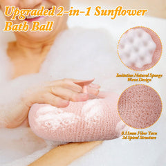 FWUNYVN balle-bain-tournesol-bleu-vert: nettoyage en profondeur en douceur.