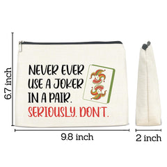 FYDHQSS sac maquillage Mahjong Joker — dos coloré pour égayer la trousse