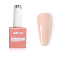 Gel de base Nude Pink FZANEST, bouteille 15 ml, pour une base solide et naturelle.