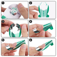 G2PLUS Formes d’ongles avec numérotation et guides de longueurs