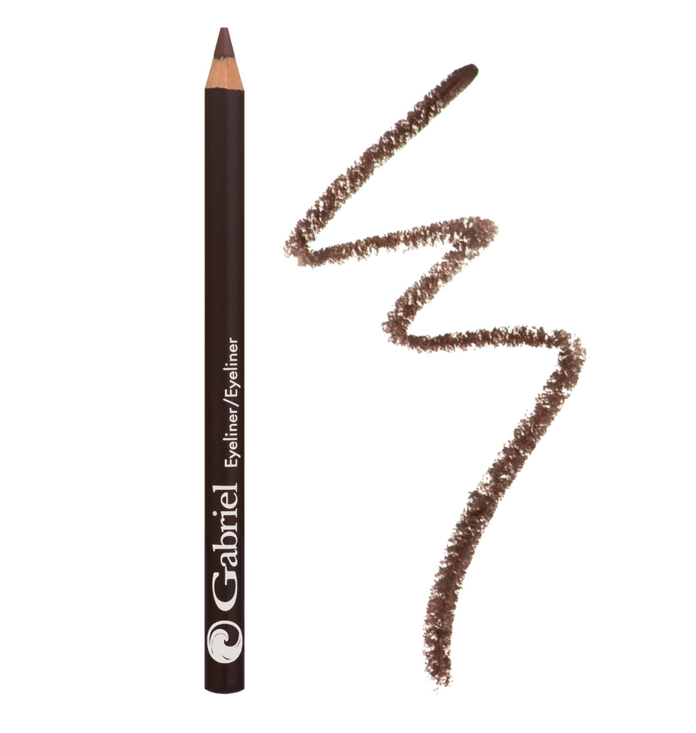 Gabriel Cosmetics crayon pour les yeux brun, emballage élégant et pratique.