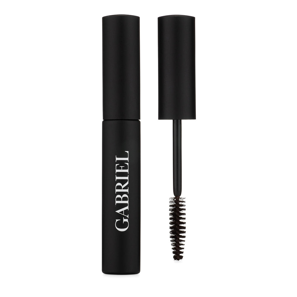 Gabriel Cosmetics Mascara Noir Brun – volume sans paquets pour des cils définis.