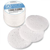 GAINWELL éponge visage ronde en cellulose, idéale pour nettoyage quotidien en douceur.