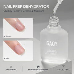 GAOY apprêt ongles, adhérence améliorée pour une pose durable