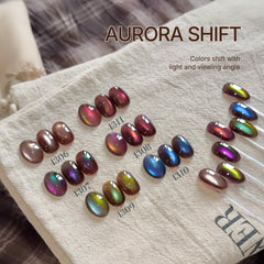 GAOY Aurora Shift vernis gel rouge avec effet chat œil pour soirée