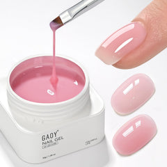 GAOY base colorée 30 g avec pinceau, pour une manucure rapide et précise.