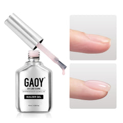 GAOY Builder Gel bouteille rose bébé 16 ml prête pour une application précise