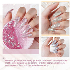 GAOY Chrome Platinum Glitter kit, applicateur inclus pour une utilisation facile.