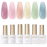 GAOY coffret vernis gel Jelly Green – ensemble pratique pour débuter l'art des ongles à domicile.