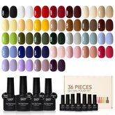GAOY ensemble vernis gel 36 pièces, palette complète pour une manucure créative à domicile.