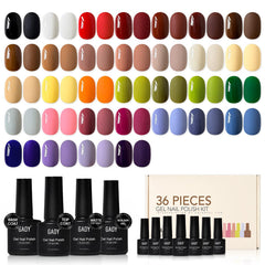 GAOY ensemble vernis gel 36 pièces pour variété de couleurs et manucure maison