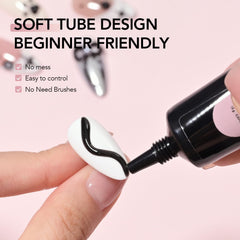 GAOY gel 3D peinture ongles, idéal pour motifs colorés