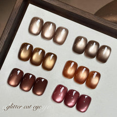 GAOY Glitter holographique Cat Eye, fini scintillant qui attire le regard.
