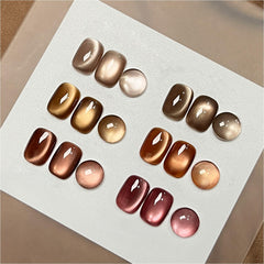 GAOY Jelly Brown Cat Eye vernis gel, effet cat eye lumineux et durable.