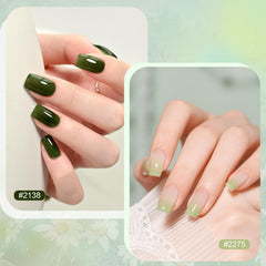 GAOY Jelly Green Gel Nail Polish Set packaging for home use.