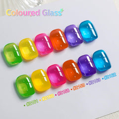 GAOY Jelly Neon gel green polish adds translucent color for fresh nails.