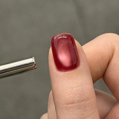 GAOY Jelly Red Cat Eye - ongles brillants avec effet miroir et réfraction.