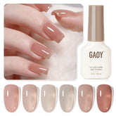 GAOY Jelly UV Gel Nail Polish Rose Quartz packshot for at-home manicures