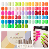 GAOY kit gel ongles avec 39 couleurs néon été, pour des manucures variées.